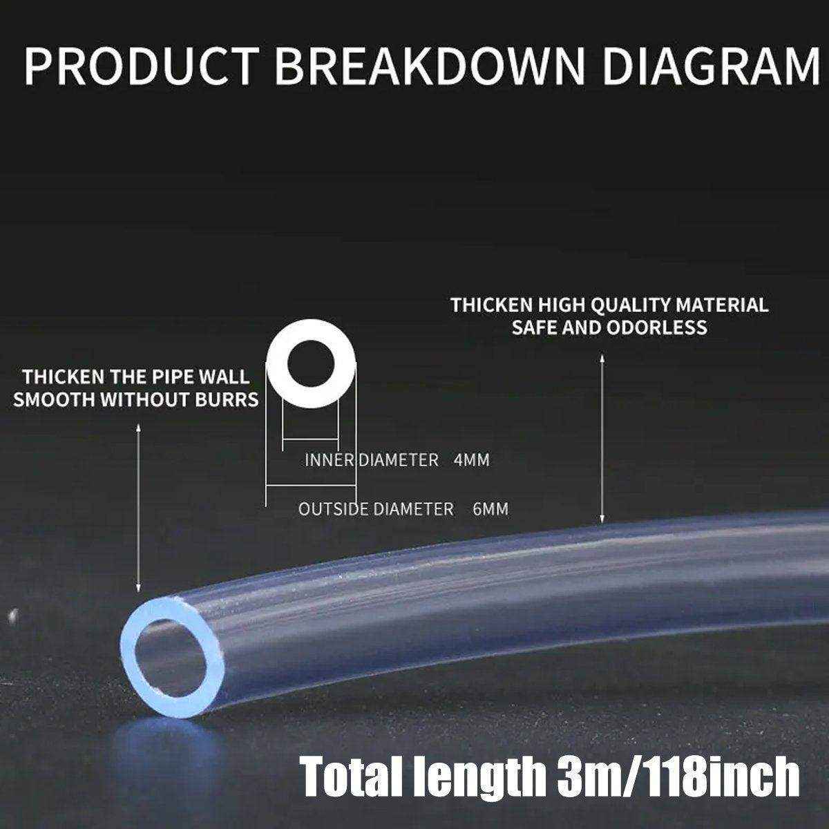 High-Strength CO2 Tubing Hose - Aquarium Carbon Dioxide Pipe