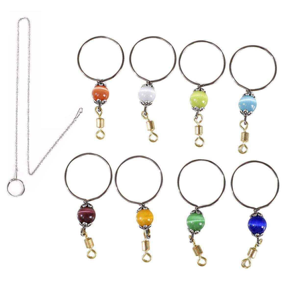 Adjustable Parrot Collar with Opal Necklace and Stainless Steel Chain