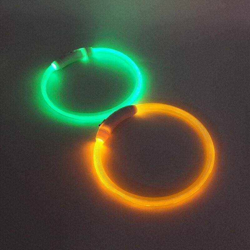 USB Rechargeable Light Up LED Dog Collar for Night Safety AU