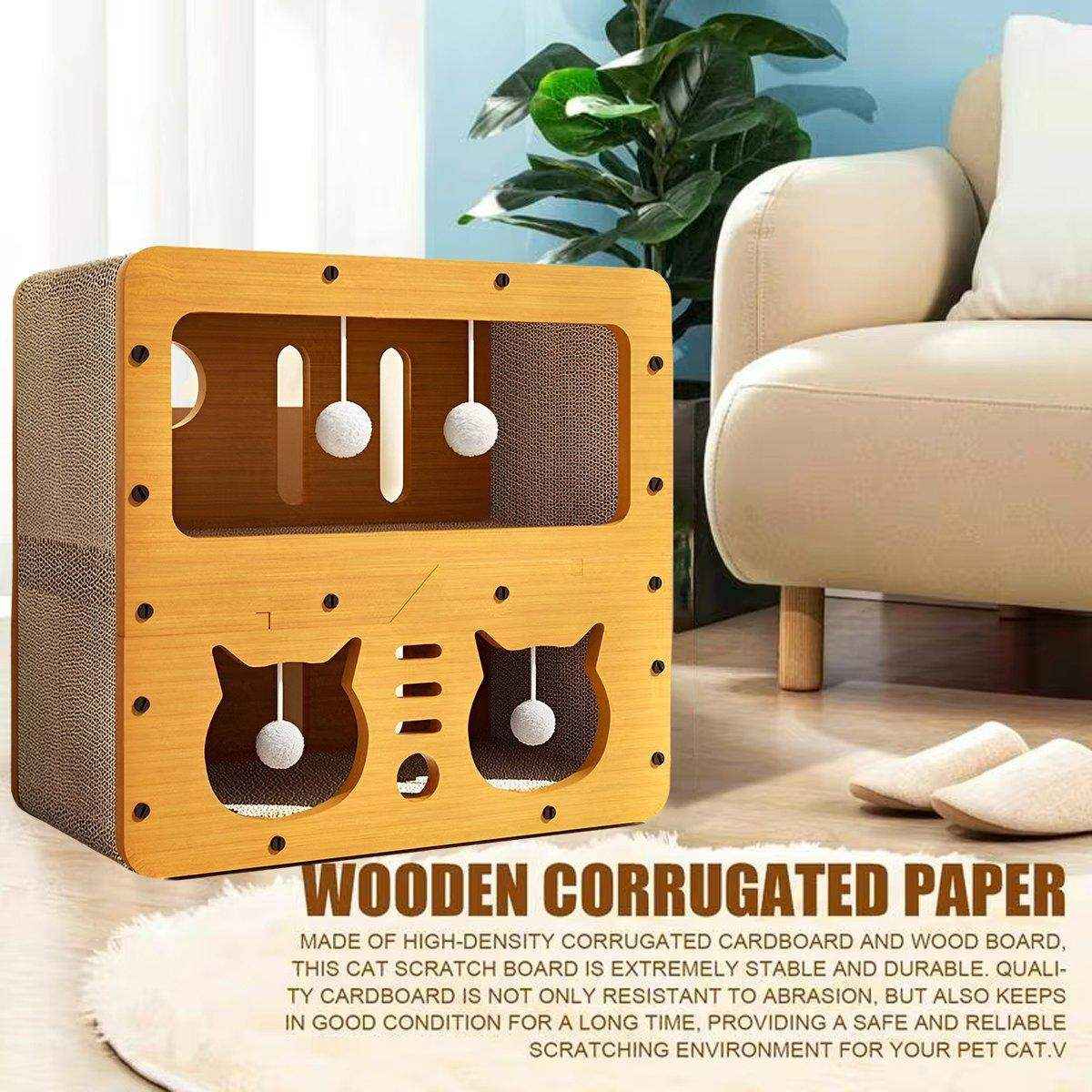 Wear-resistant Cat Scratch Board House Cat Climbing Tower Toy Nest