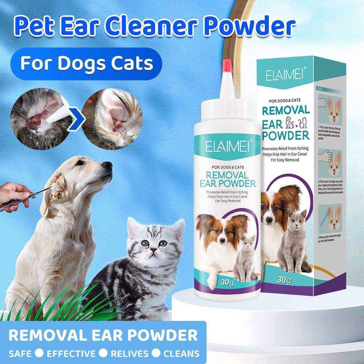 Pet Ear Cleaner Powder for Dogs and Cats