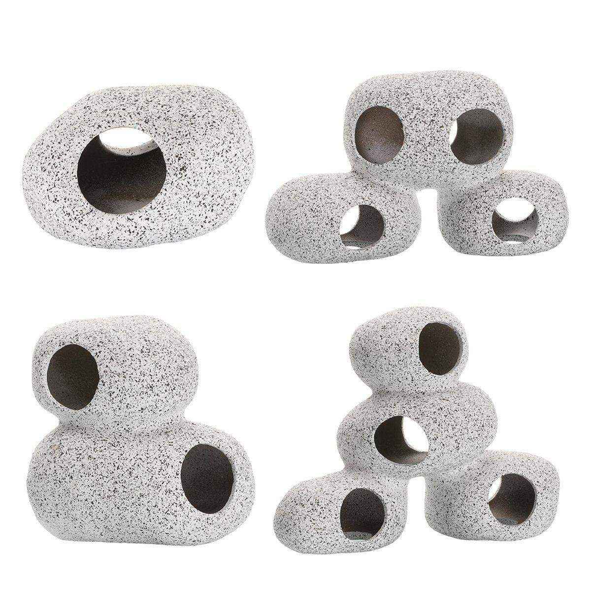 Clay Aquarium Rocks Cave Decoration Pieces Shrimp House