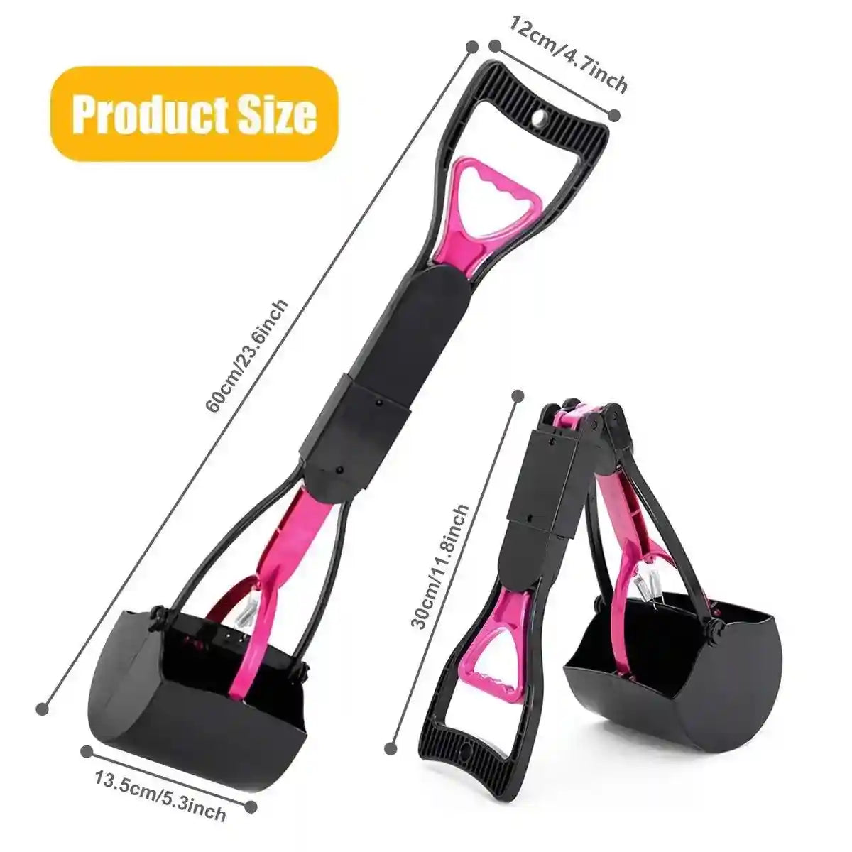 Long Handle Pet Toilet Picker Ergonomic Waste Scooper for Easy Cleanup