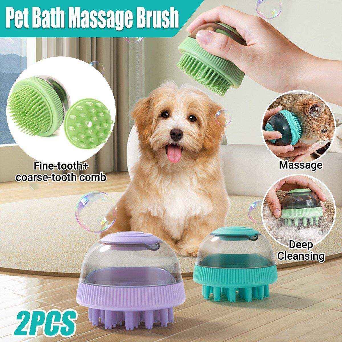 Pet Space Capsule Shower Brush Cat Dog Bath Massage Brush