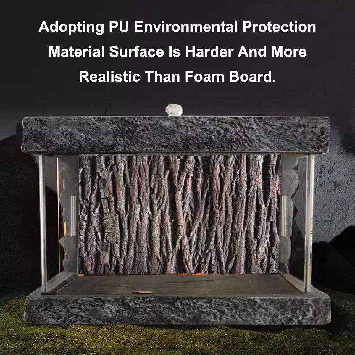 3D Aquarium Background Board Realistic Bark & Rock Design for Tanks