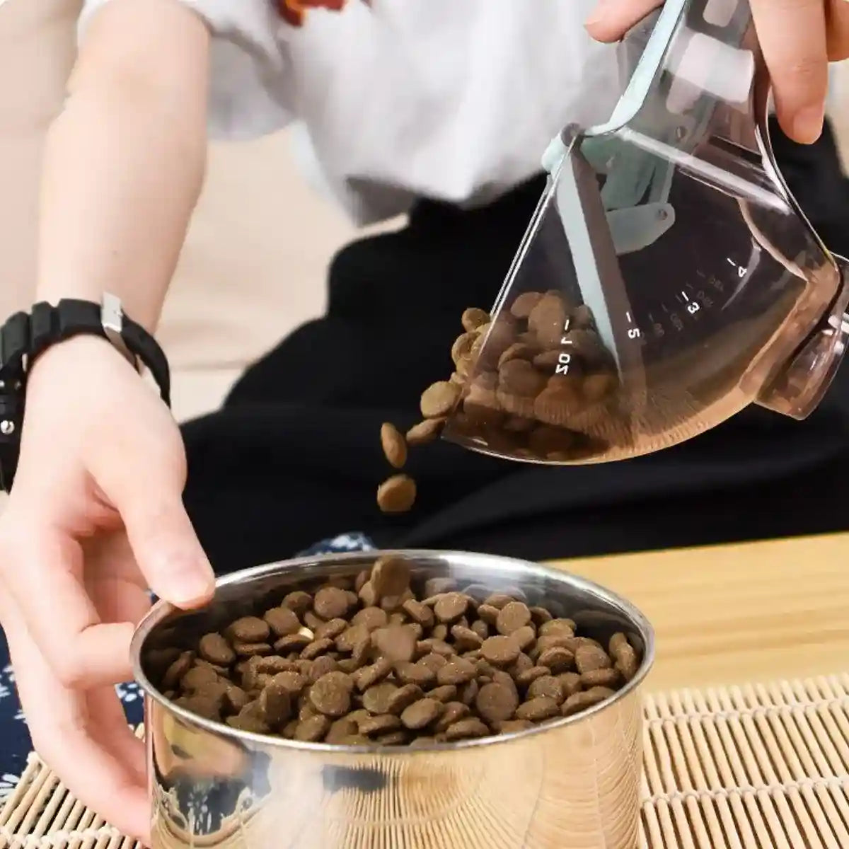 Pet Measuring Spoon Adjustable Magnetic and Food-Safe Design