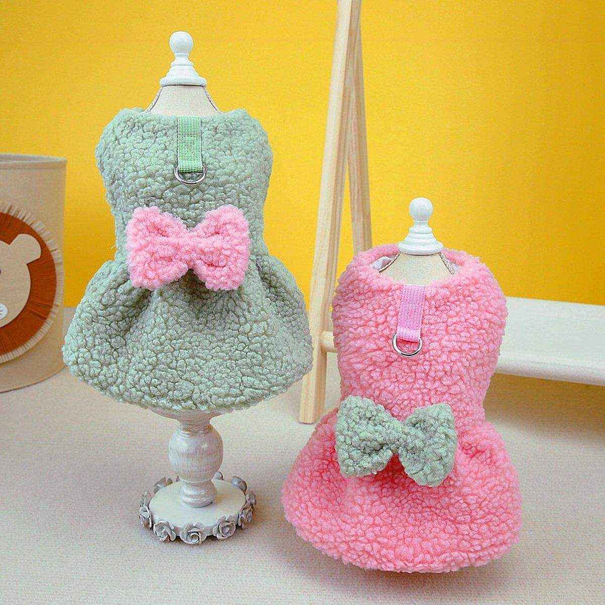 Pet Skirt Dog Cat Clothes with Bow Decoration