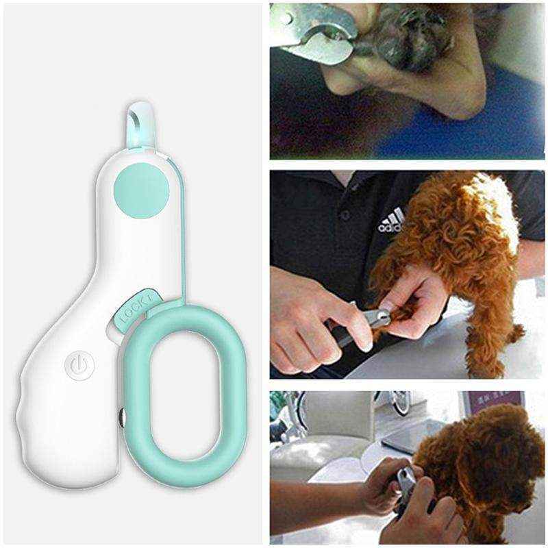 LED Pet Nail Clippers with Light - Safe & Precise Dog and Cat Clippers