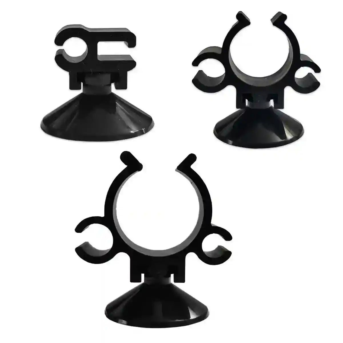 10X Black Heater Double Buckle Suction Cup Sucker Clip Holder Fish Tank Aquarium