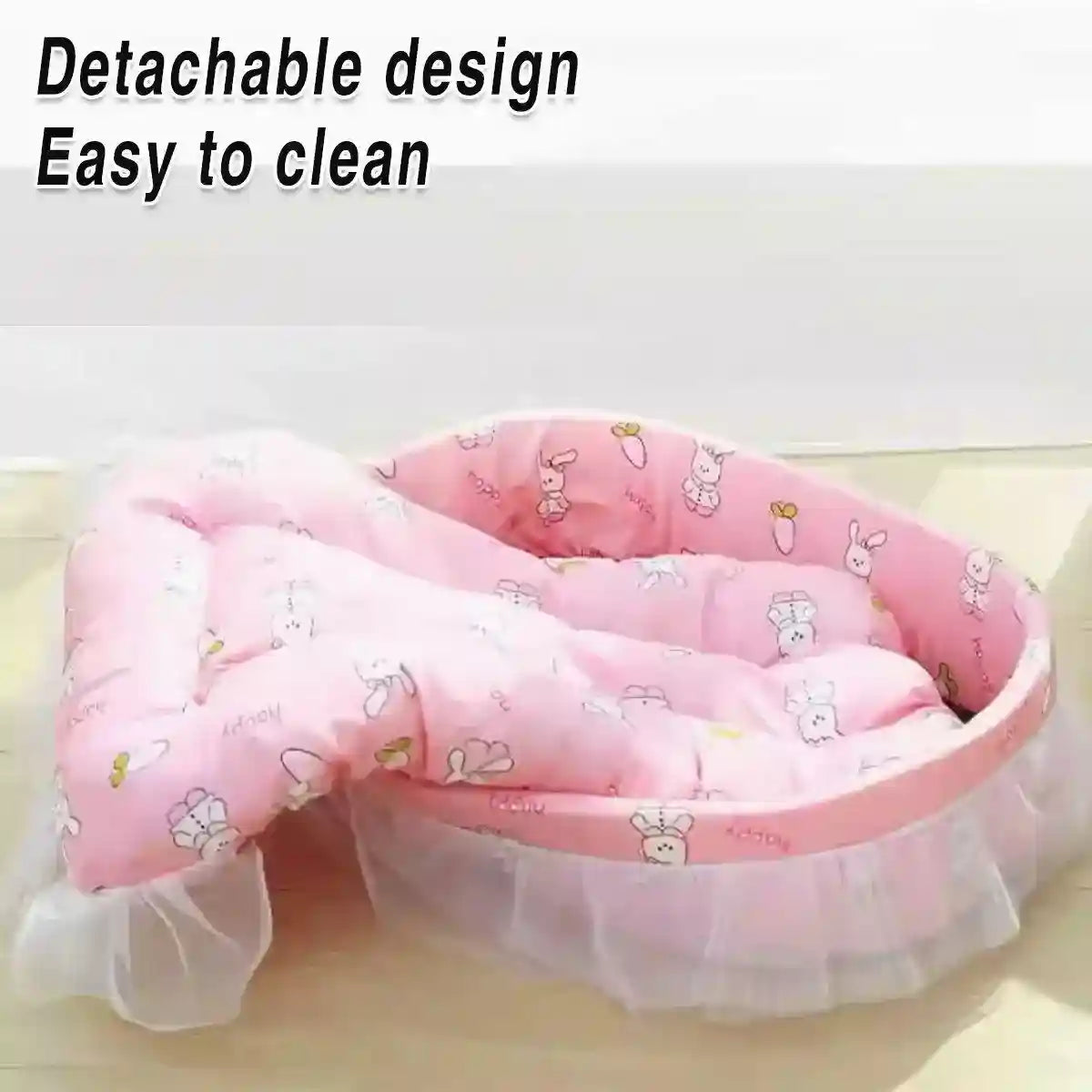 Princess Style Lace Cat Bed Cozy and Elegant Pet Bed for Small Cats & Dogs
