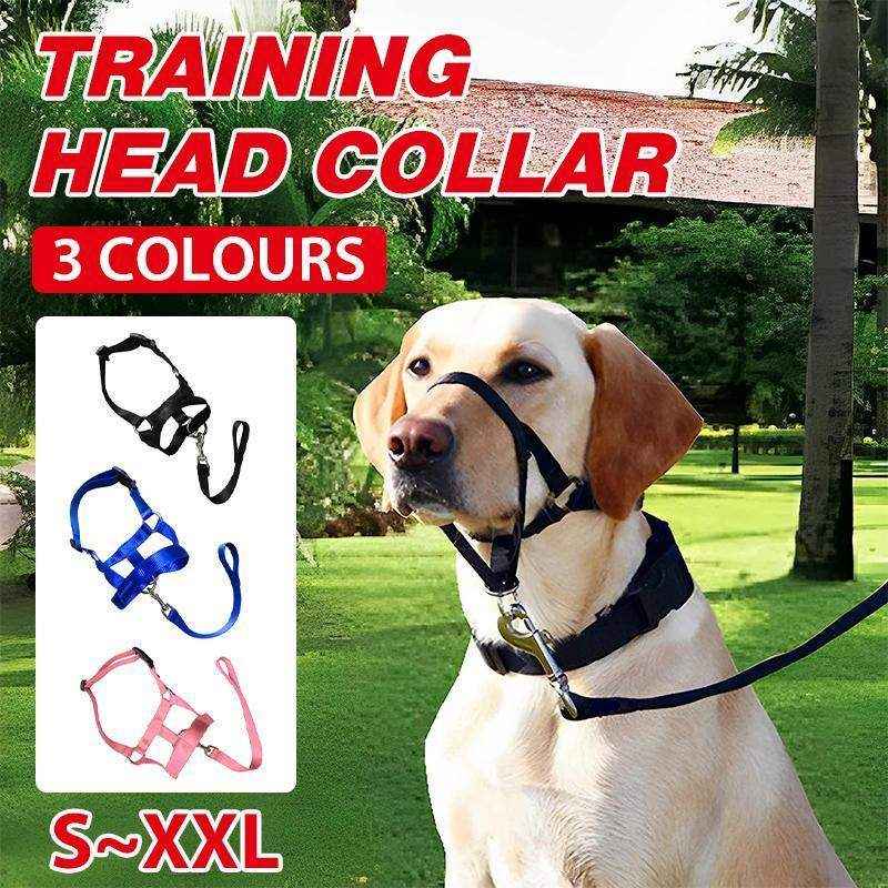 Adjustable Dog Muzzle Head Halter for Anti-Pull Training & Control
