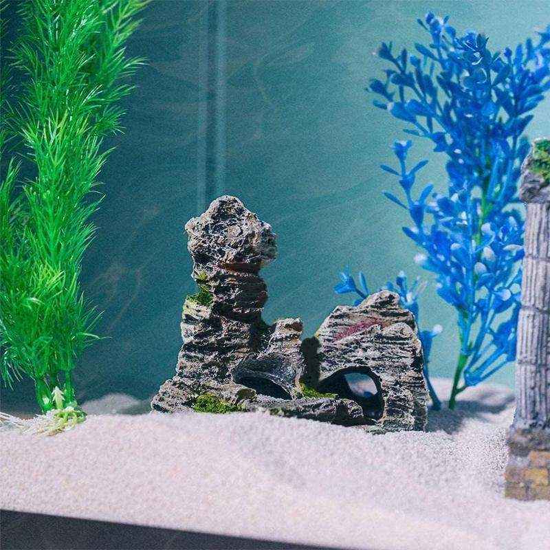 Fish Tank Mountains View Rockery Cave Ornament Aquarium Decoration