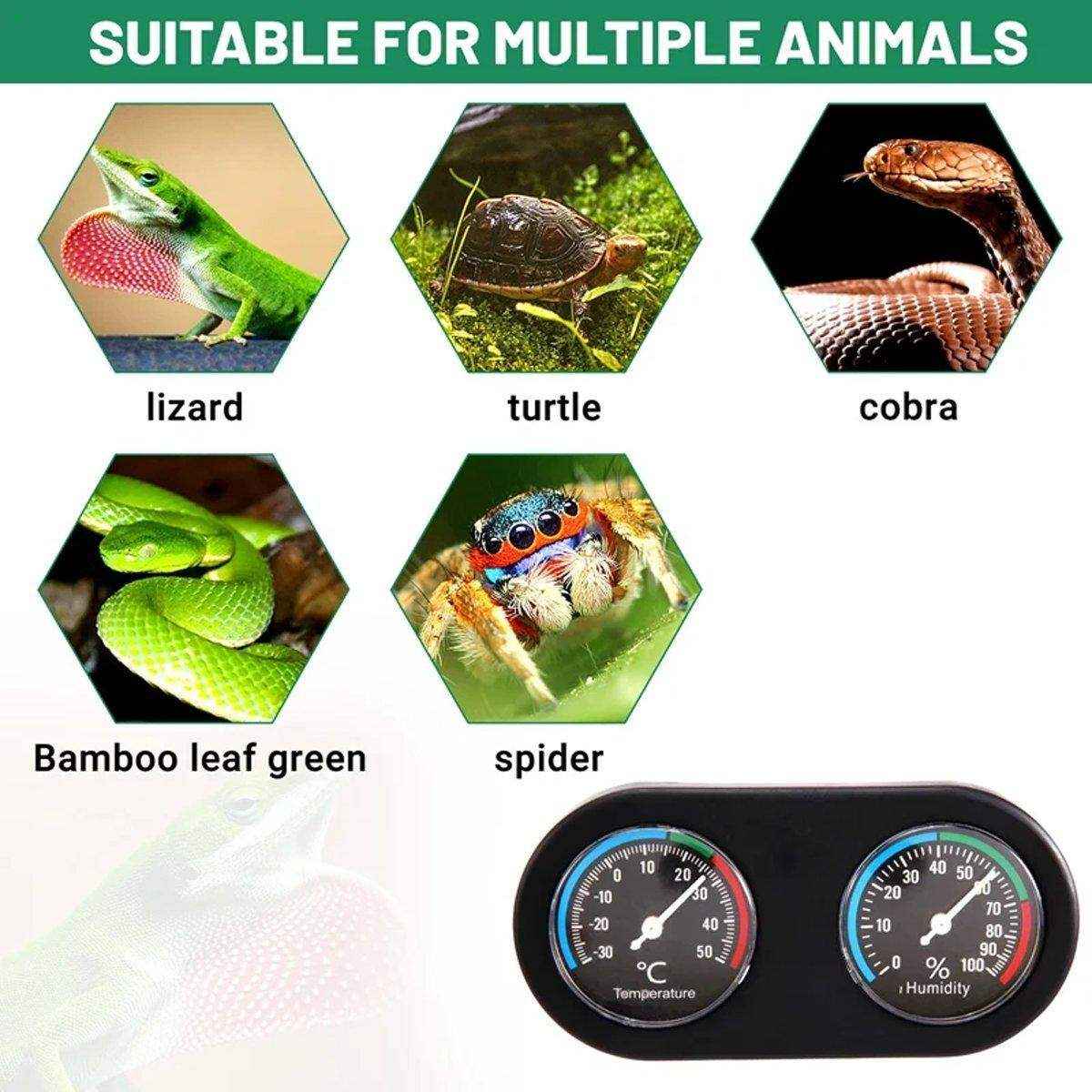 Digital Temperature Humidity Monitor for Reptile Turtle Lizard Spider Tank