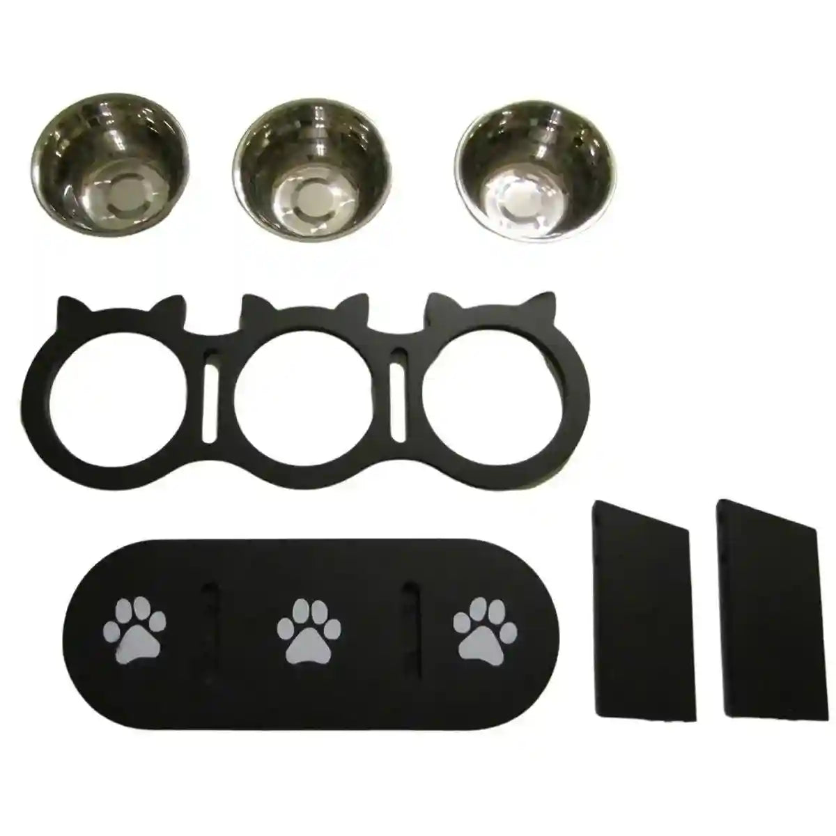 Non-Slip 3-in-1 Stainless Steel Pet Bowl For Dogs and Cats