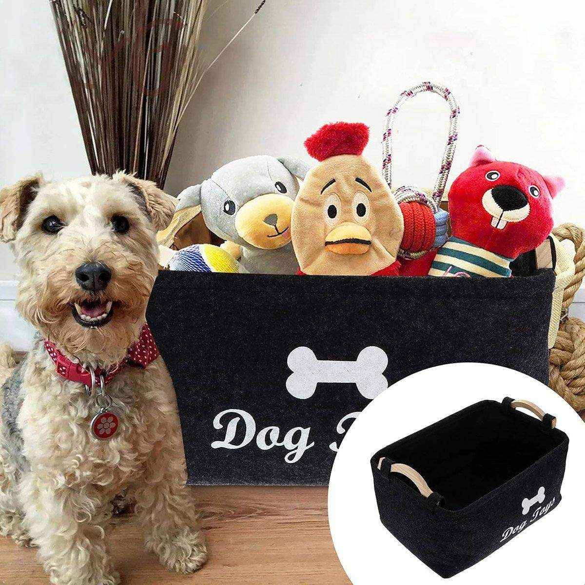 Large Felt Storage Basket for Dog Toys Dirty Clothes Sundries Home Organizer