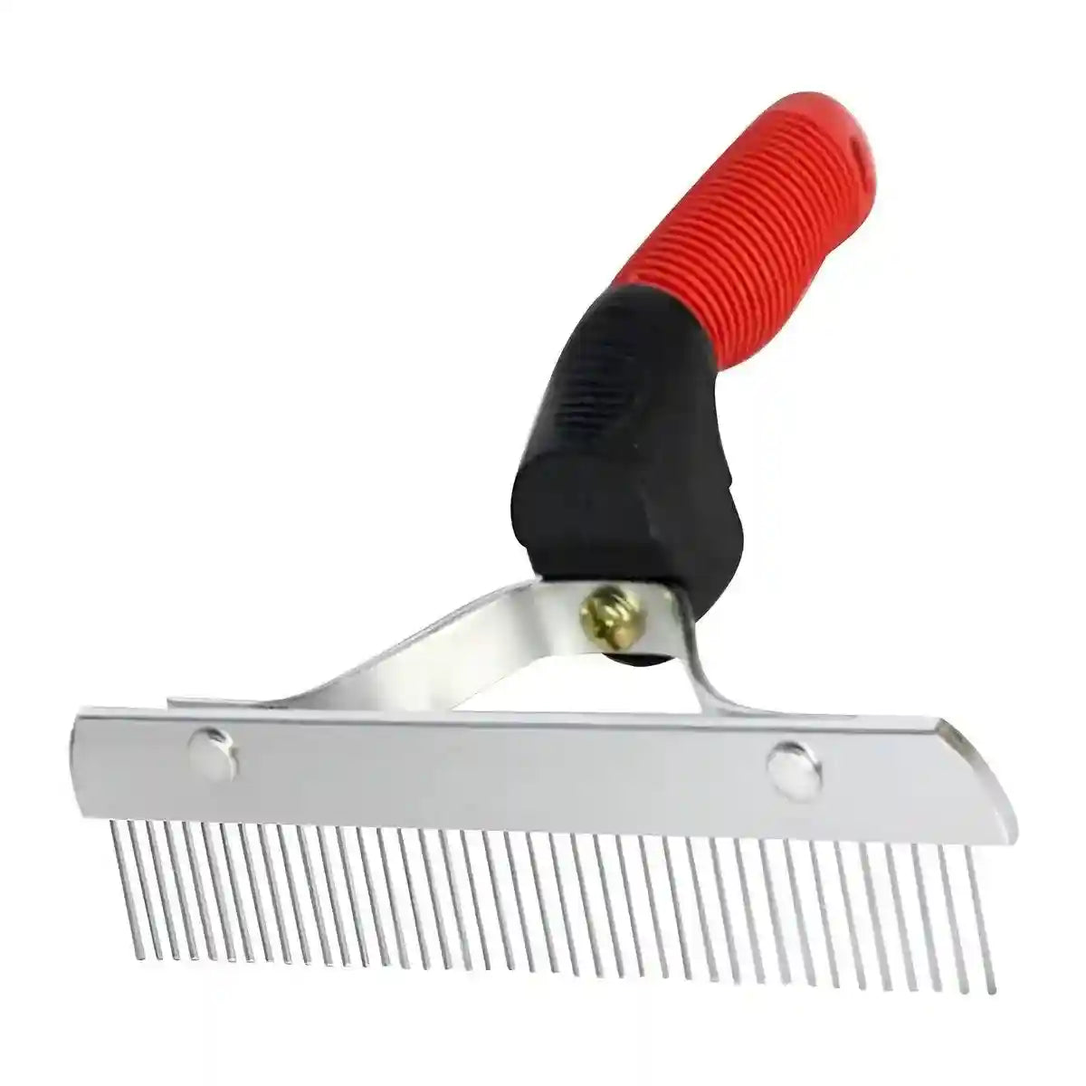 Large Dog Grooming Rake Comb Pet Hair Brush with Rubber Handle Knot Remover