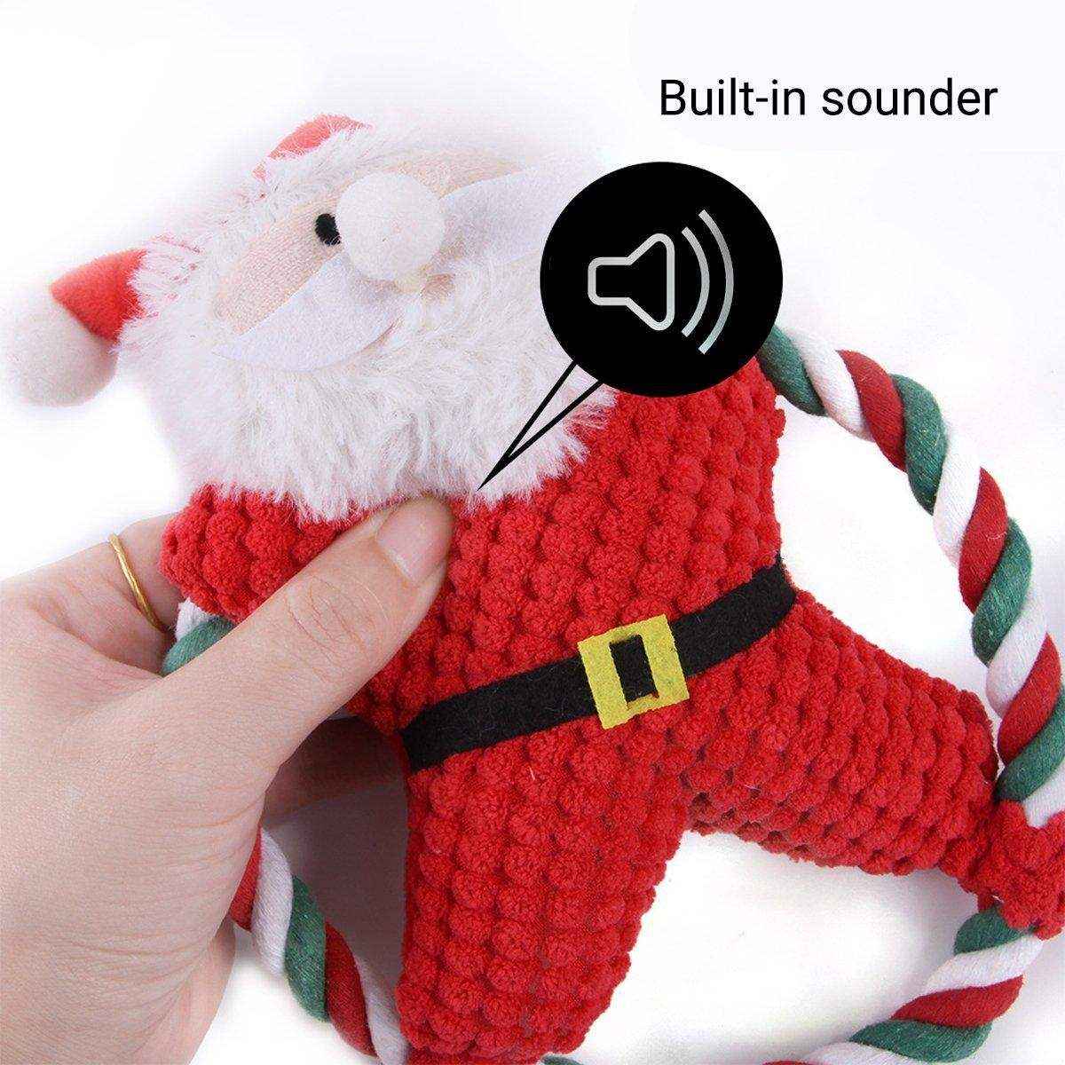 Pet Christmas Plush Toy - Festive Dog Bite Companion