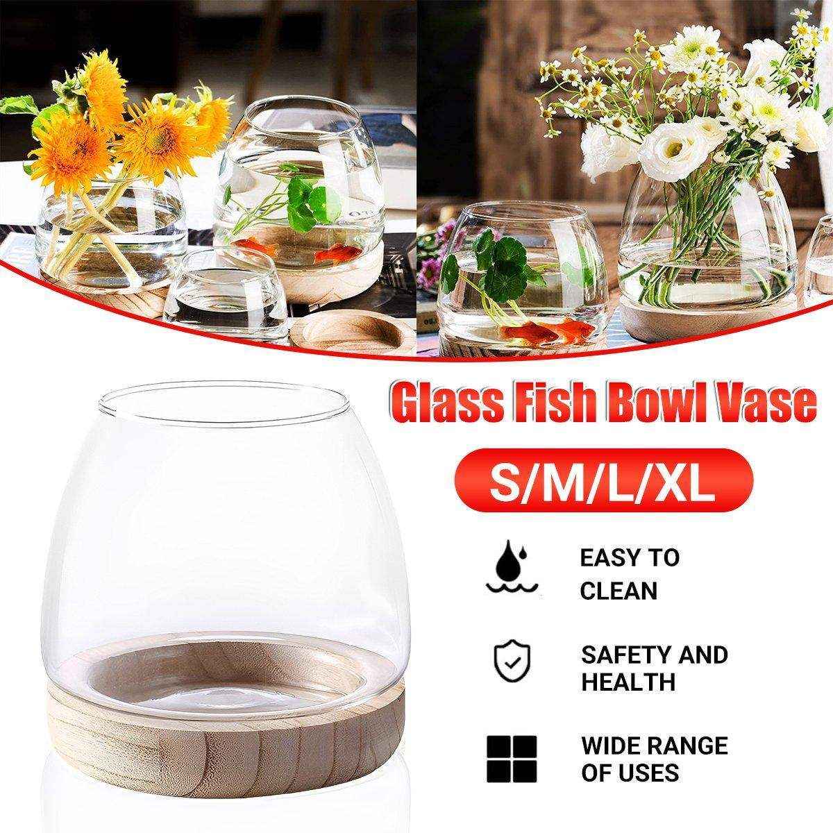 Decorative Glass Vase Fish Tank for Small Aquariums