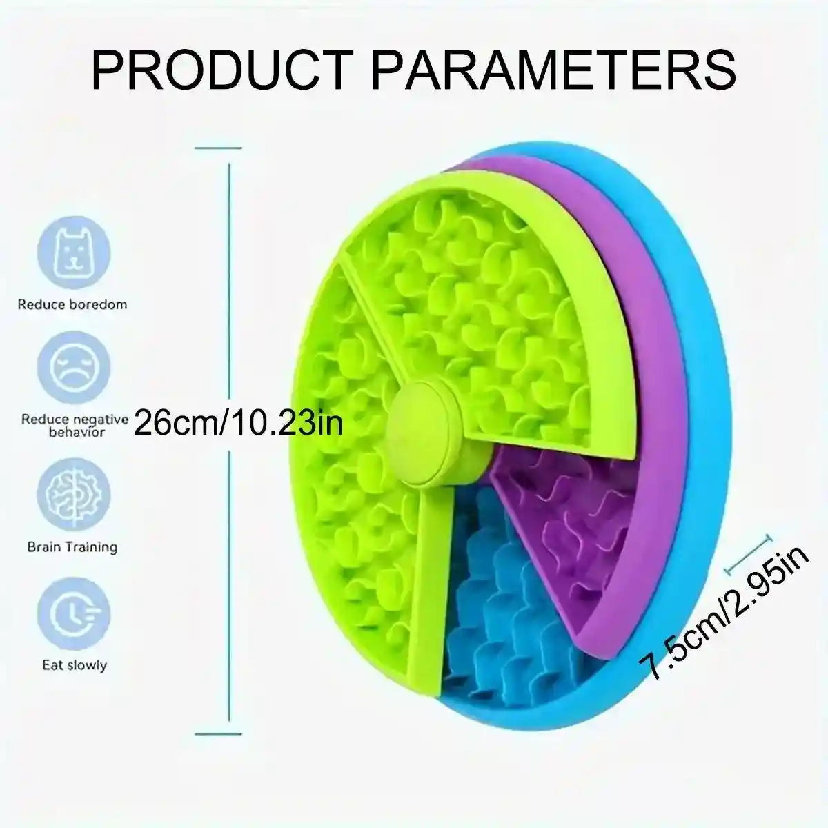 Interactive Slow Feeder Dog Bowl Rotating Design for Healthy Eating
