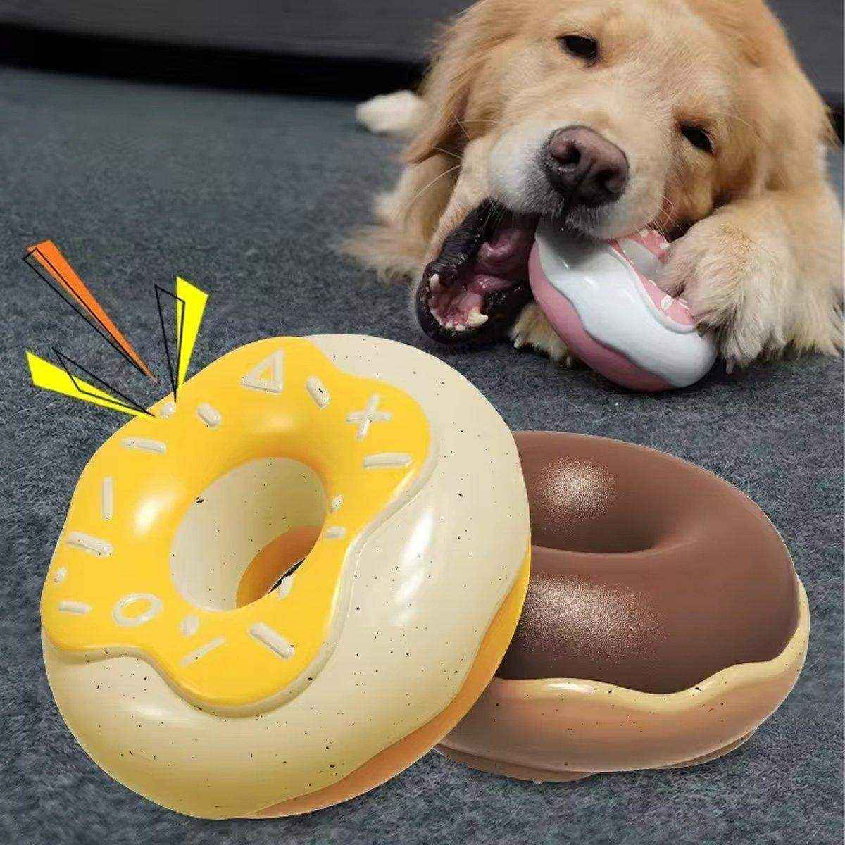 Pet Teeth Cleaning Sound Donut Dog Toys
