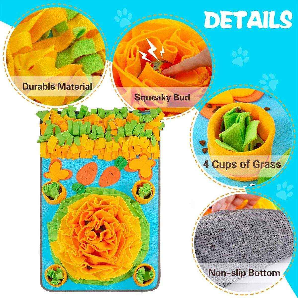 Interactive Pet Sniff Mat Dog Snuffle Toys for Slow Feeding and Mental Stimulation