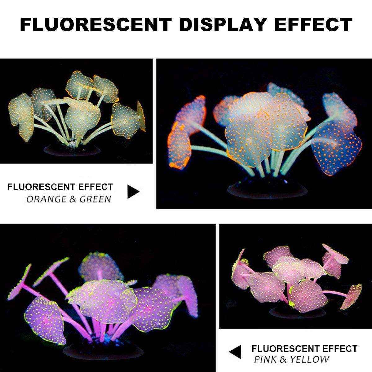 11 Leaf Silicone Artificial Fish Tank Aquarium Coral Plant Decoration Artificial Aquarium Plants