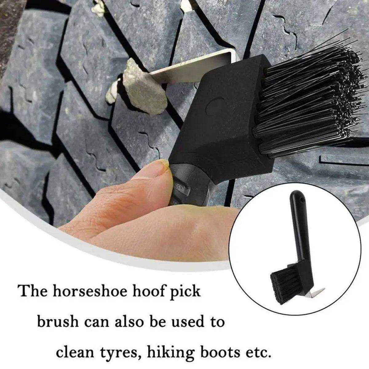Durable Hoof Care Horseshoe Cleaning Hook Brush for Efficient Grooming
