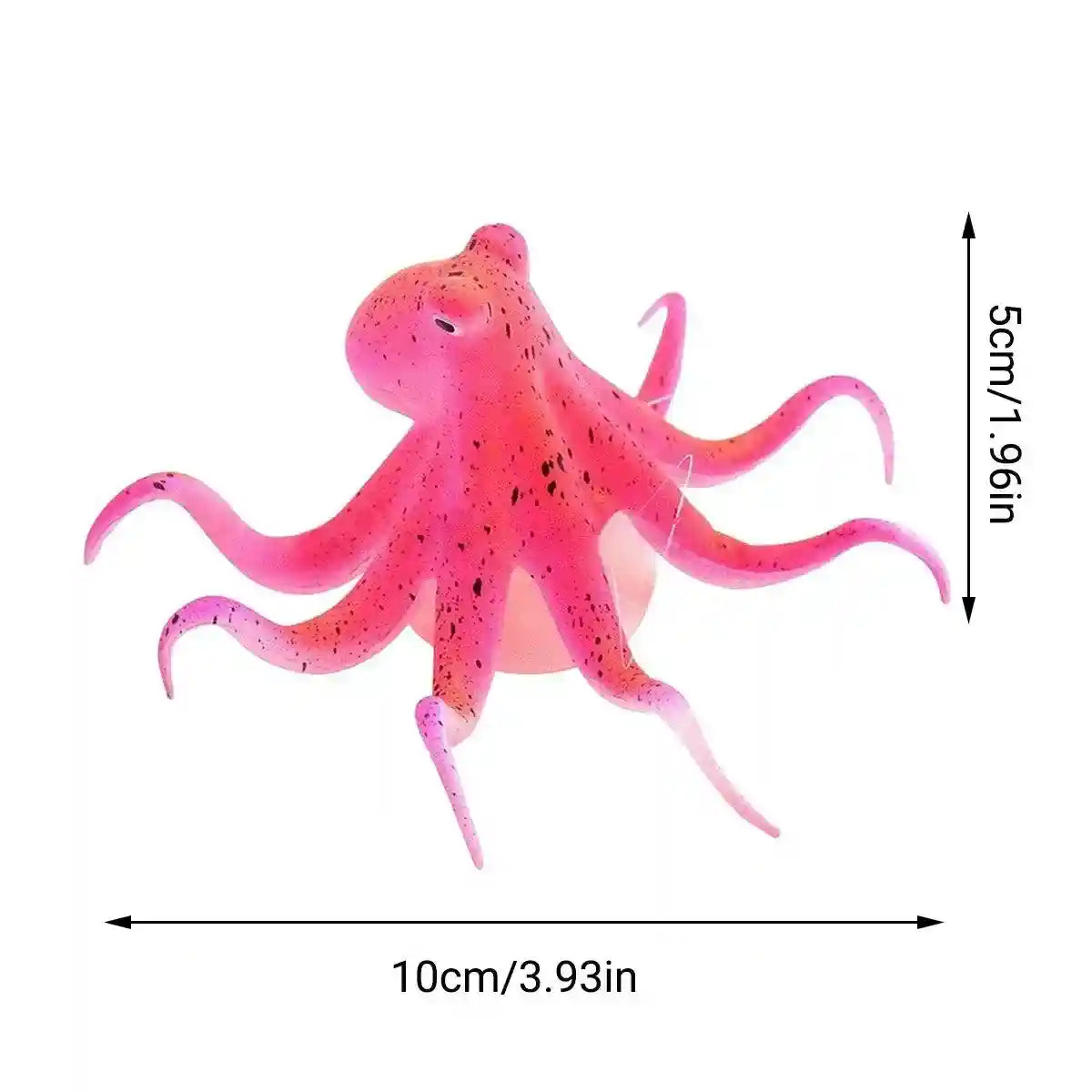 Simulation Octopus Aquarium Ornament Vibrant Fluorescent Fish Tank Decoration