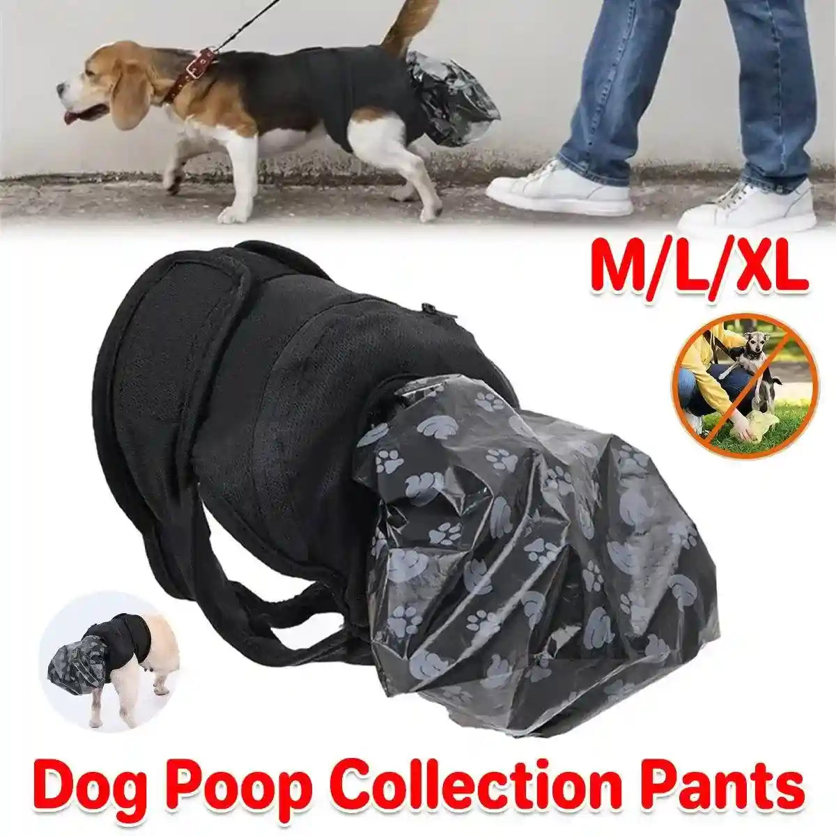 Dog Self-care Pants Pet Poop Collection Pants Pet Portable Dog Pants