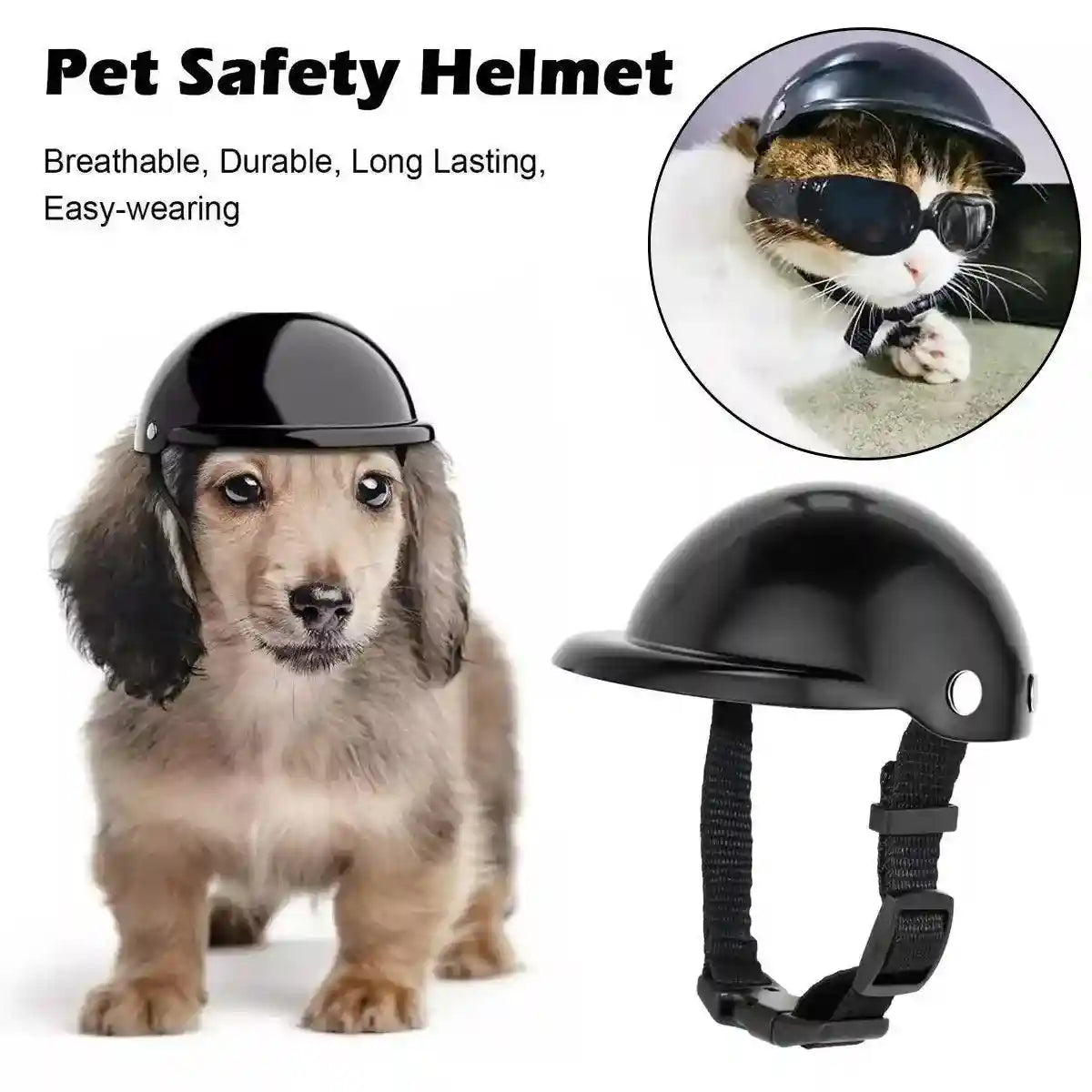 Pet Helmet New Motorcycle Helmet Dog Cat Accessories Pet Toy Hat Headwear
