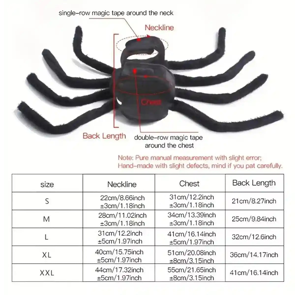 Halloween Pet Spider Costume Creepy & Cute Halloween Outfit for Pets