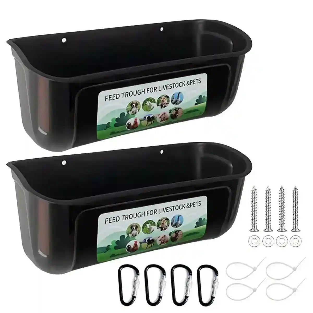 2Pcs Chicken Feeder Hanging Chicken Feeders Goat Feeder Hanging Feed Food Trough