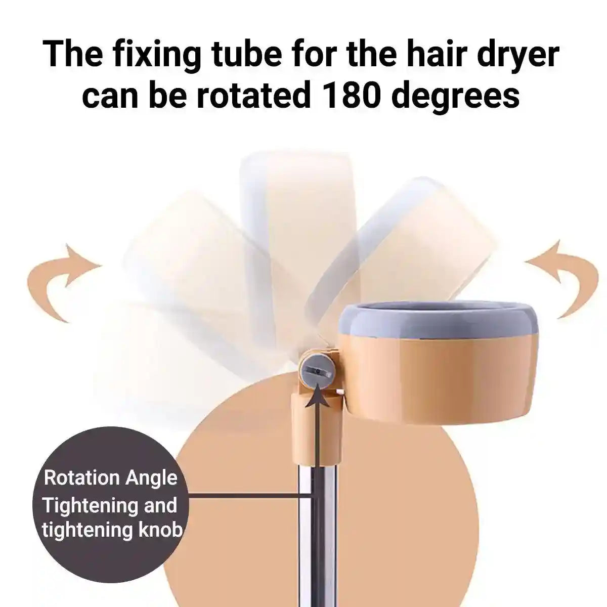 Pet Hair Dryer Holder Hands Free Dog Drying Rack Adjustable Grooming Bath Stand