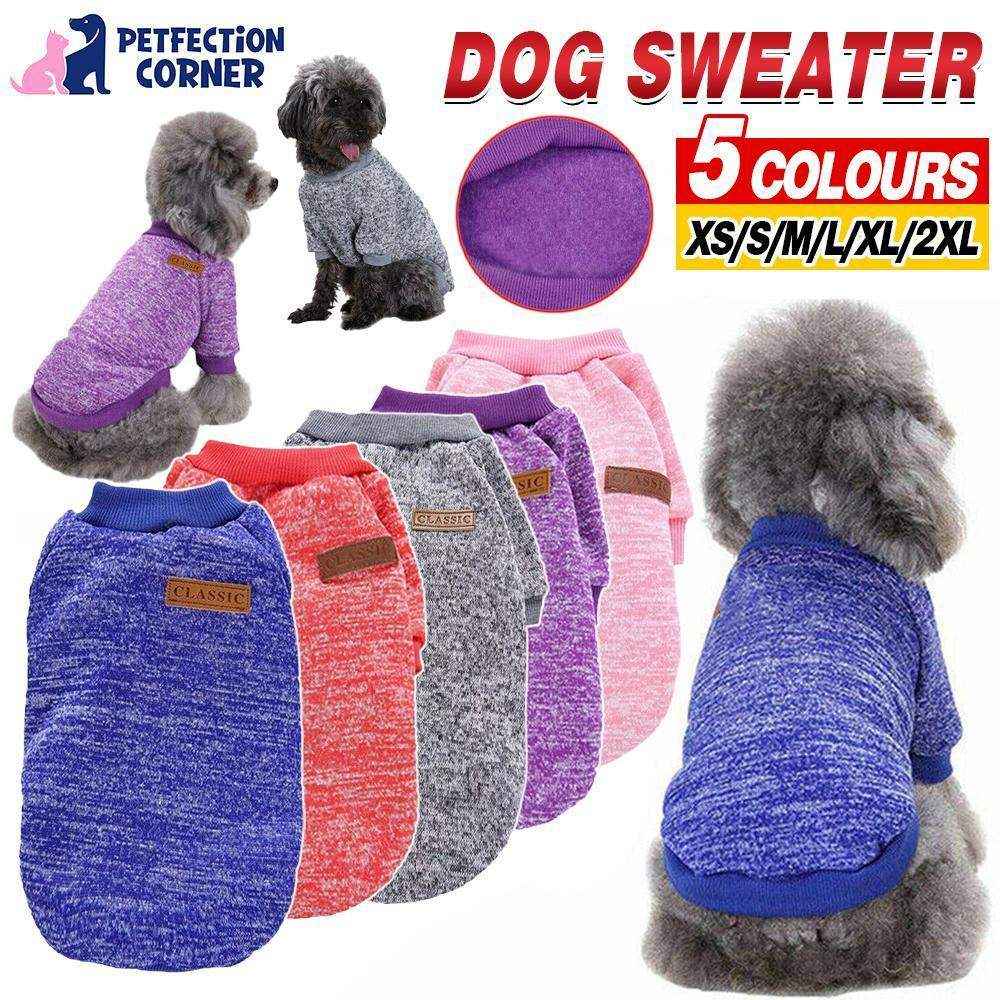 Dog jumper in red color for winter pet warmth and style