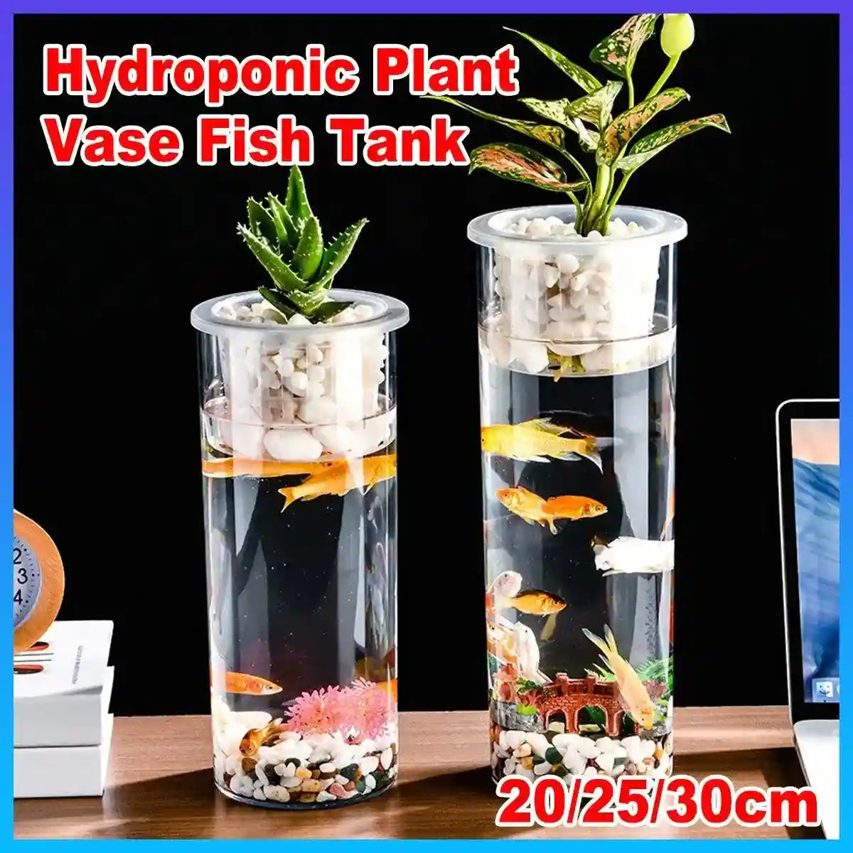 Hydroponic Fish Tank – Transparent PET Material, Aquatic Plant and Fish Housing