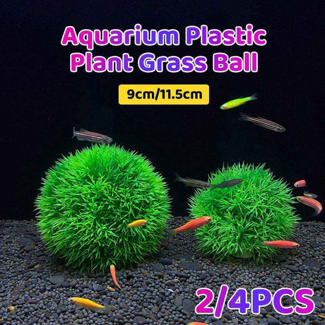 Artificial Aquarium Plants - Lifelike Artificial Aquarium Grass Balls for Fish Tanks