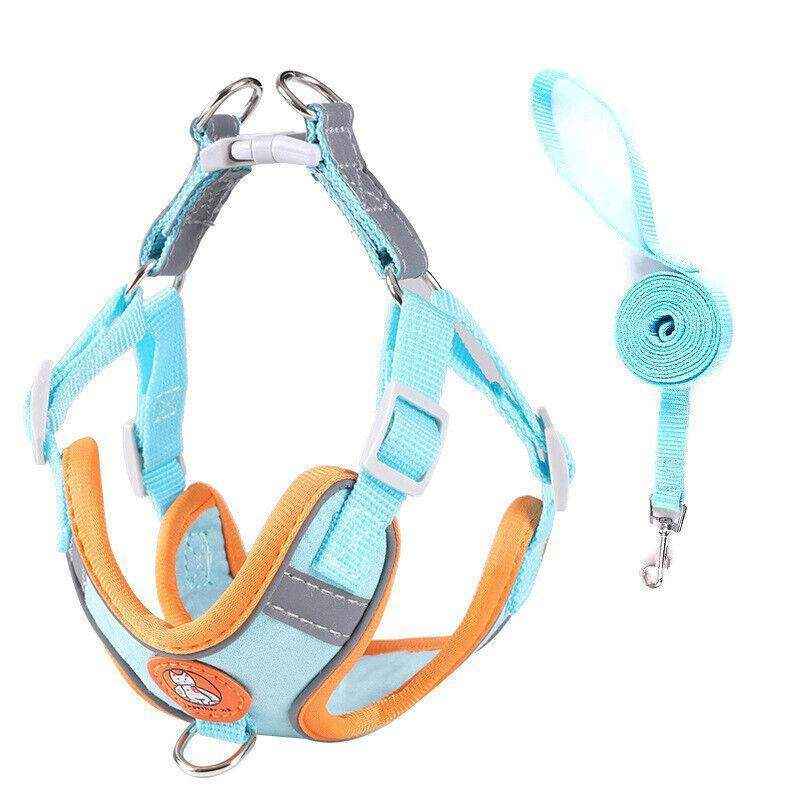 Soft Reflective Dog Vest Harness with Leash for Safe Walks