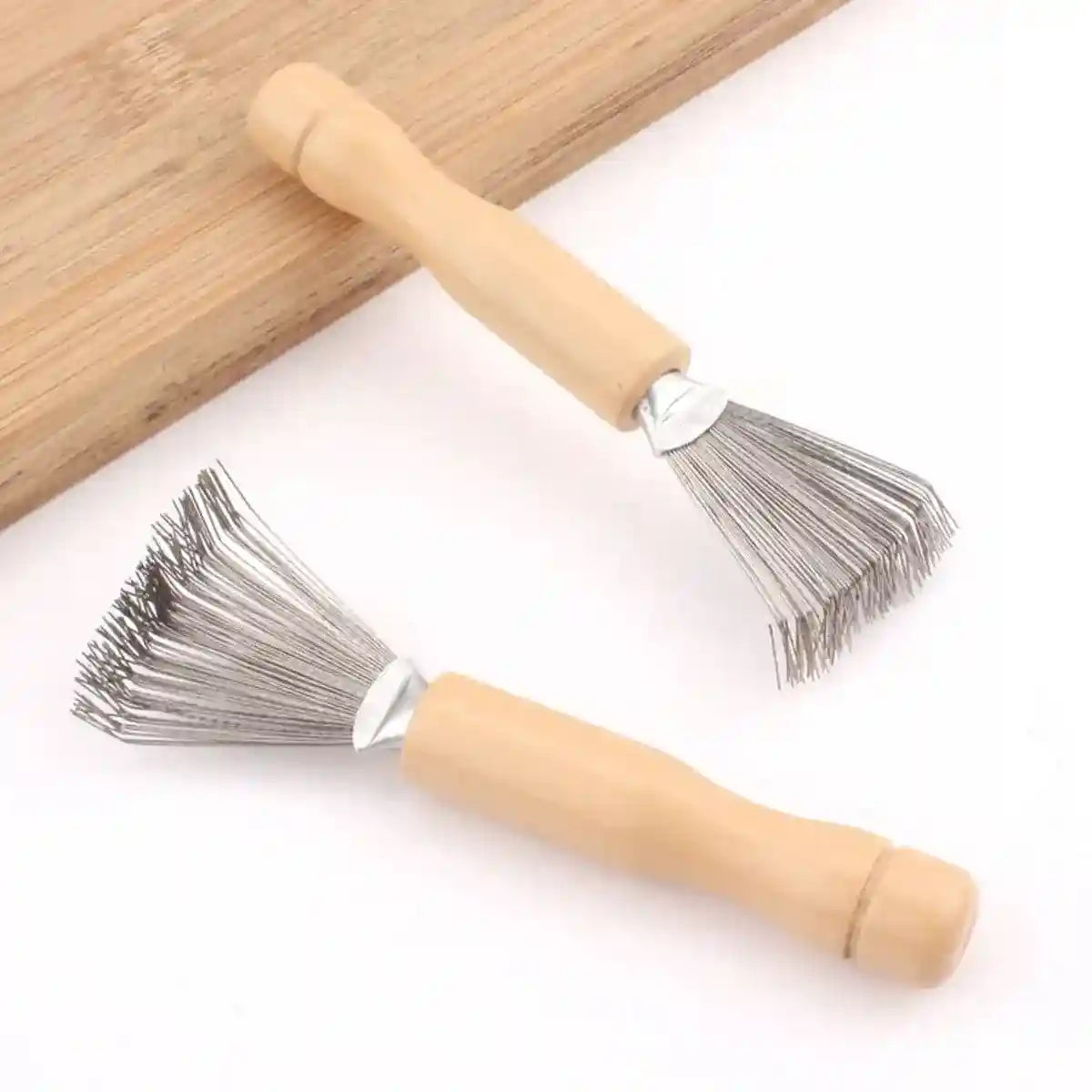 4PCS Hair Comb Cleaning Brush Set Wooden Airbag Comb Cleaner Claw Brush Tool