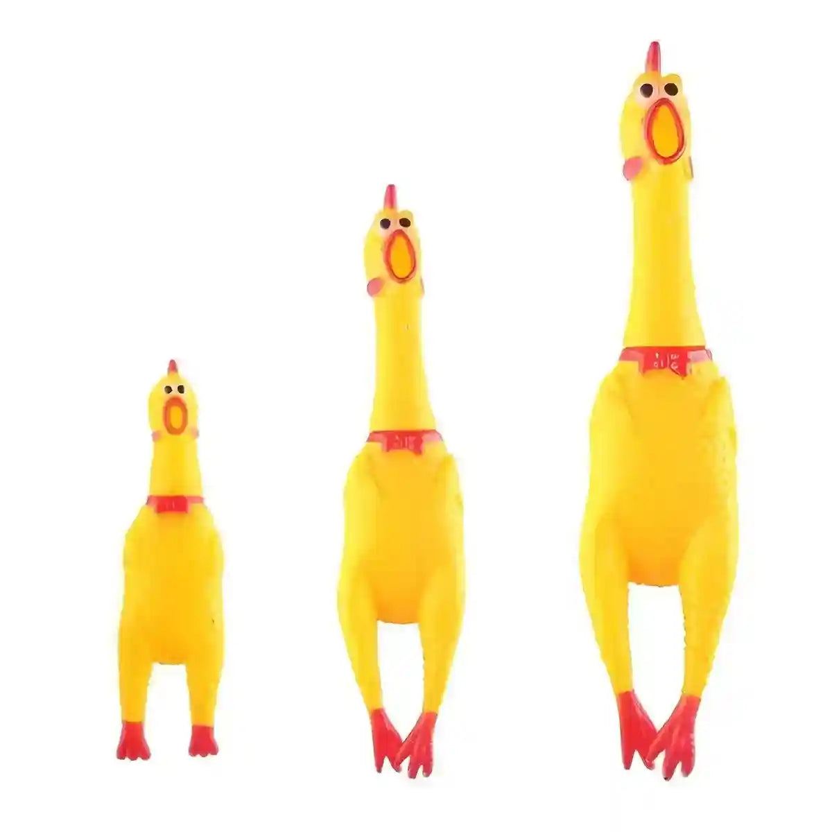 Squeaker Funny Screaming Shrilling Chicken Toy Squeeze PVC Pet Chew Dog
