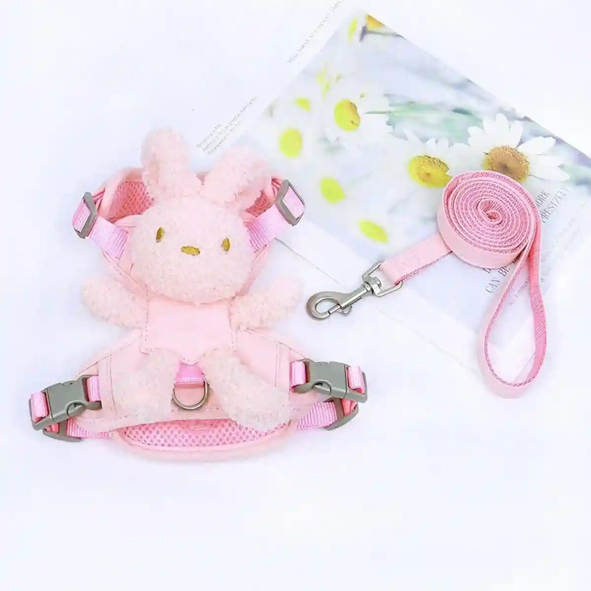 Cute Bunny Design Pet Harness with Leash Reflective & Adjustable S/M/L