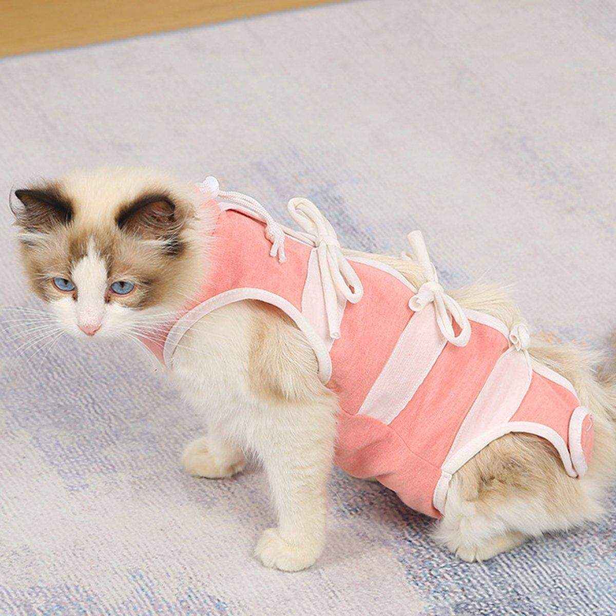 Breathable Anti-Slip Anti-Scratch Pet Neutering Recovery Suit for Cats and Dogs