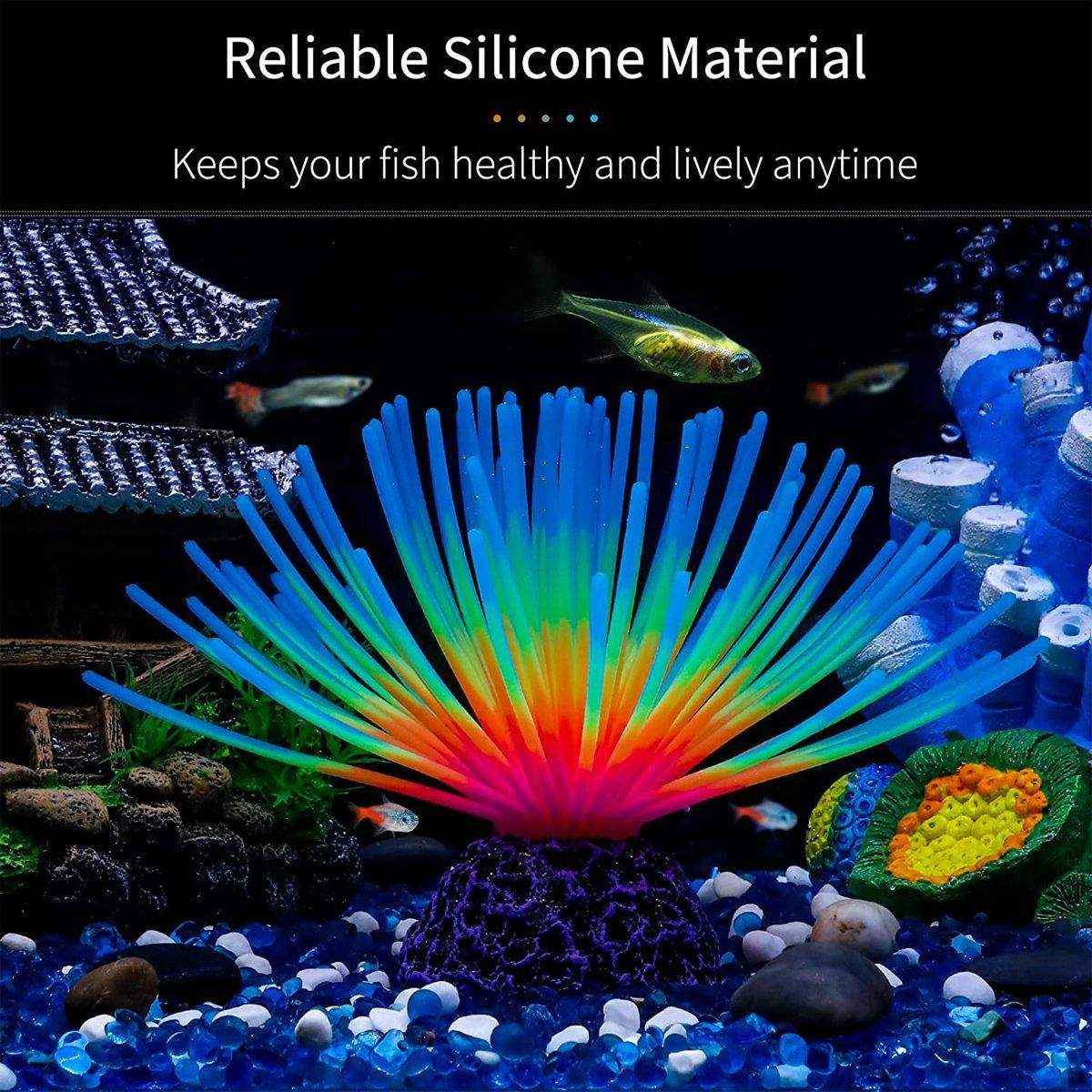 Aquarium Fish Tank Decor Simulation Coral Lotus Aquatic Plants Vibrant Ornament