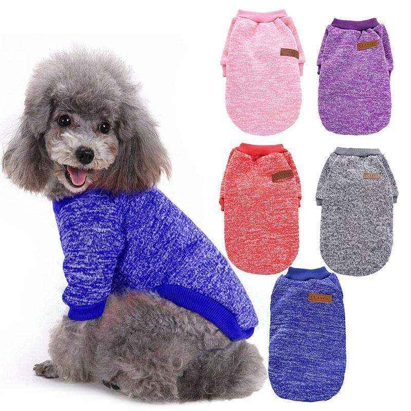 Winter Comfort Dog Jumper with Knitted Design and Colour Options