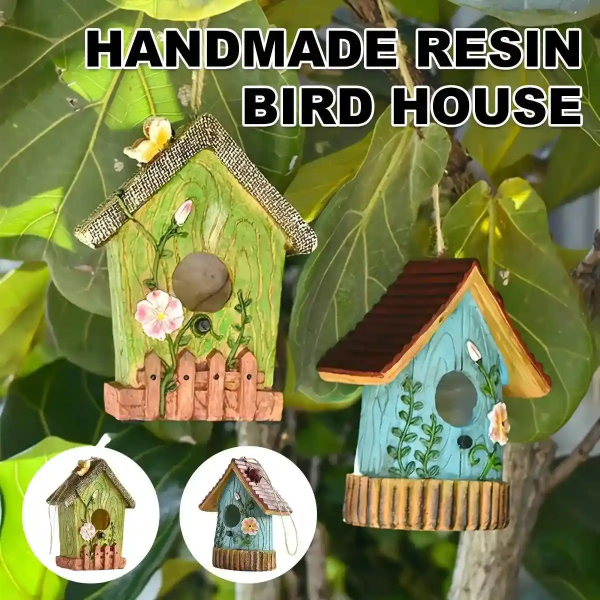 Bird House Resin Crafts Ornaments