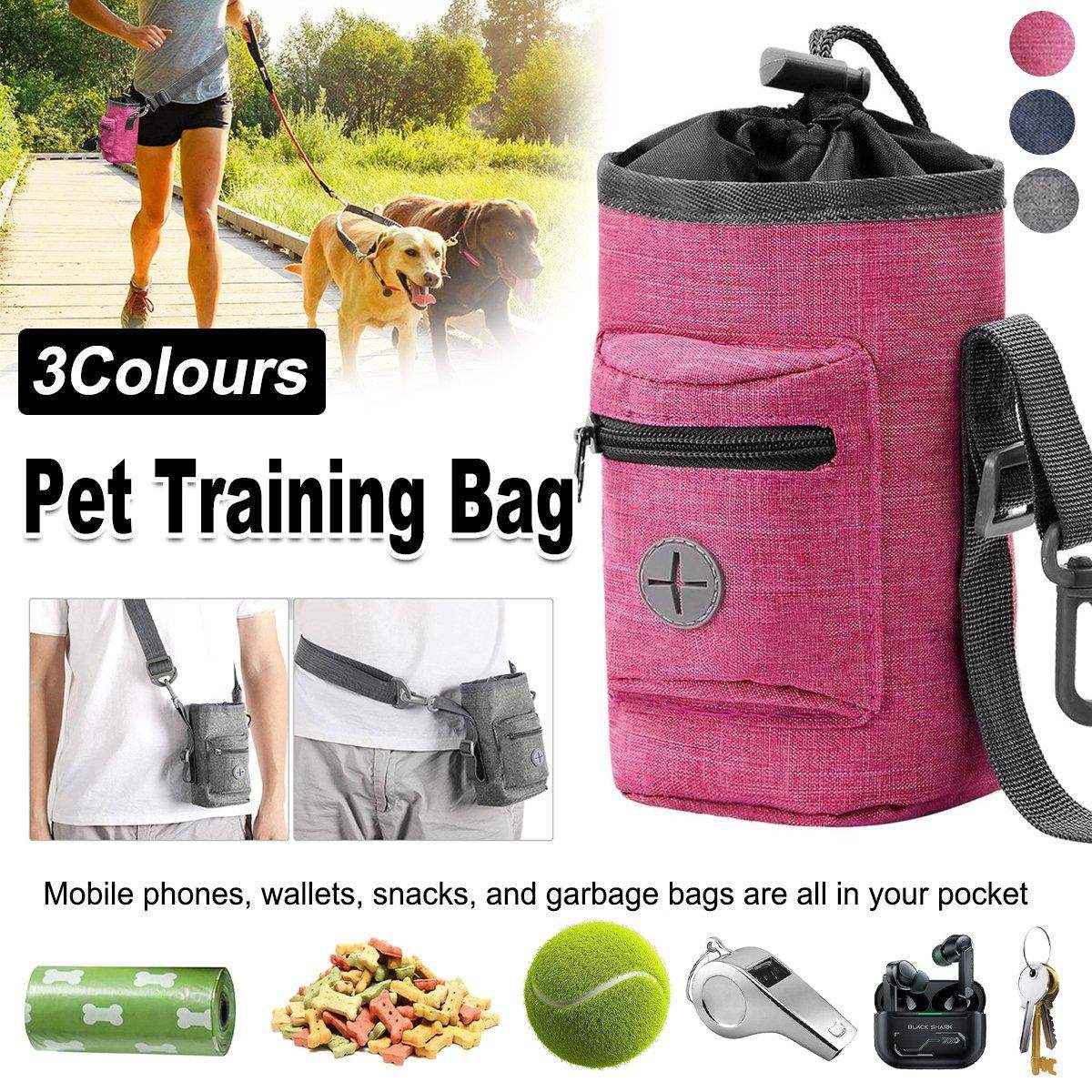 Pet Training Bag & Dog Walking Waist Bag Multi-use Garbage Collection Bag