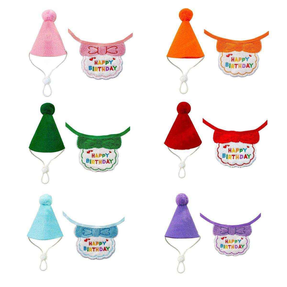 Pet Ins Wind Birthday Saliva Towel Bib Scarf Dog Cat Hat Decorations