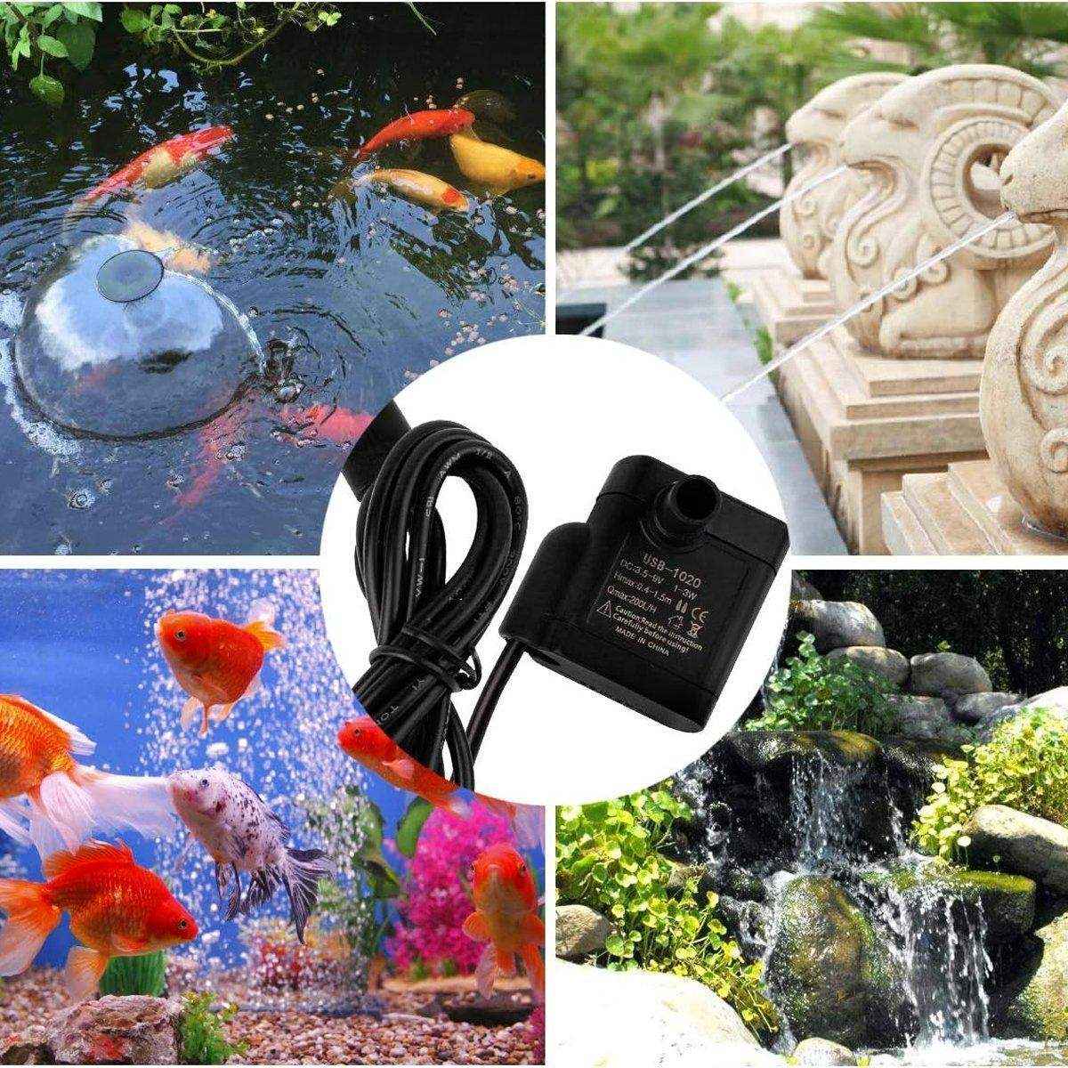 USB-1020 5V Small Water Pump for Fish Tank Aquarium Air Pump