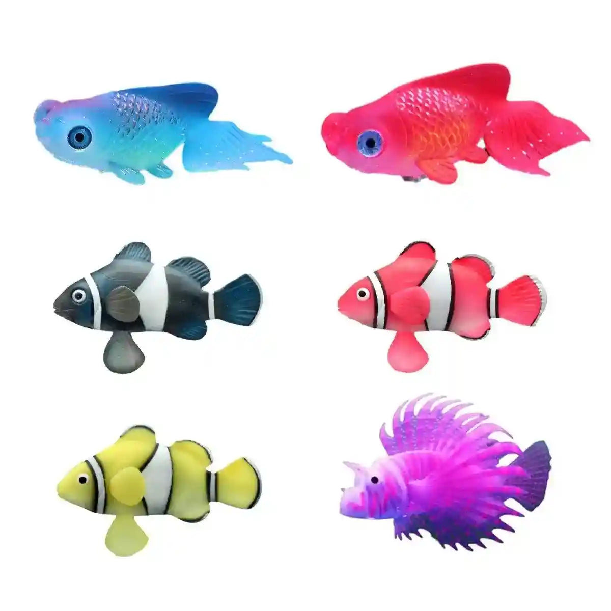 Artificial Aquarium Fish Decorations Silicone Betta Moving Floating Small Fish
