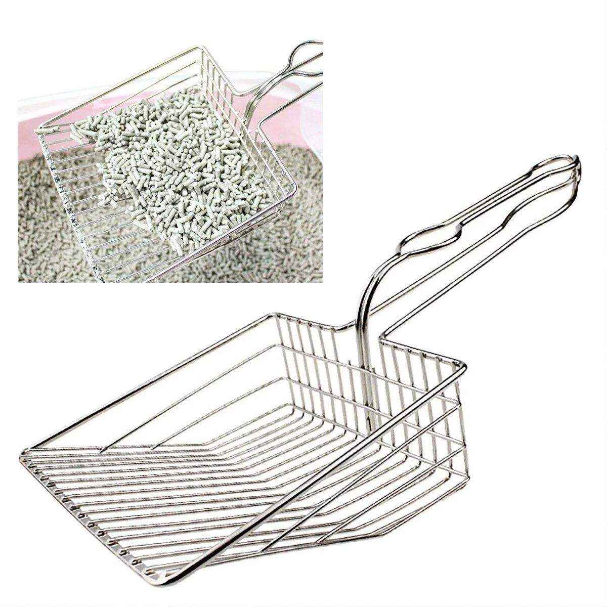 Durable Full Metal Cat Litter Scoop – Precision Sifting & Easy Cleaning