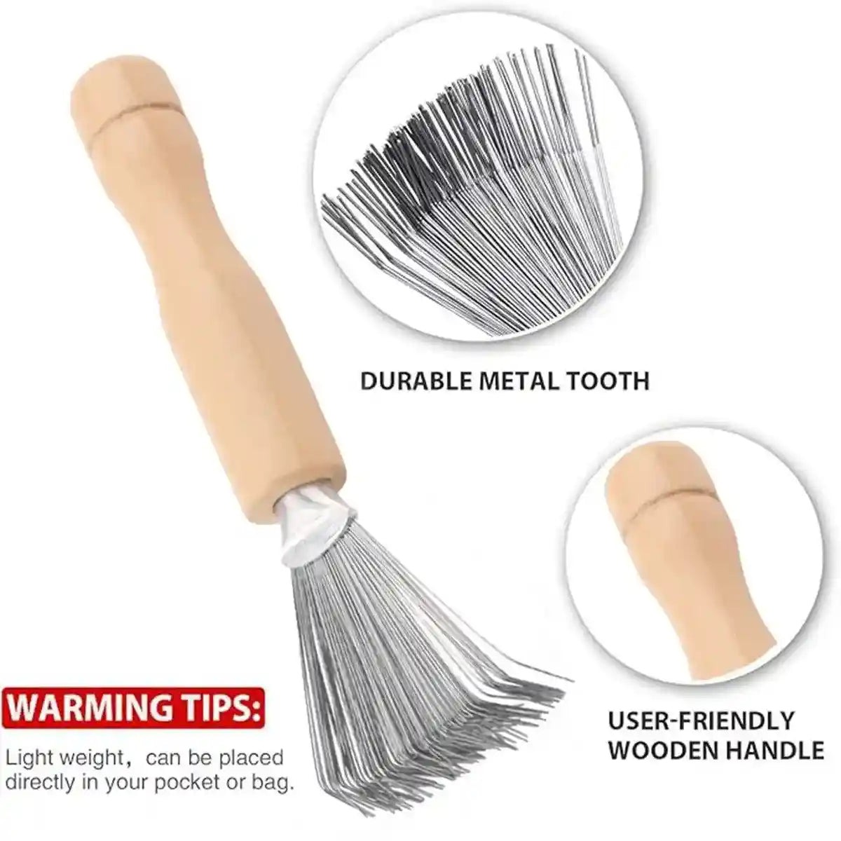 4PCS Hair Comb Cleaning Brush Set Wooden Airbag Comb Cleaner Claw Brush Tool